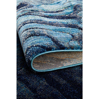 Potenza 503 Blue Waves Multi Colour Abstract Patterned Modern Rug - Rugs Of Beauty - 9
