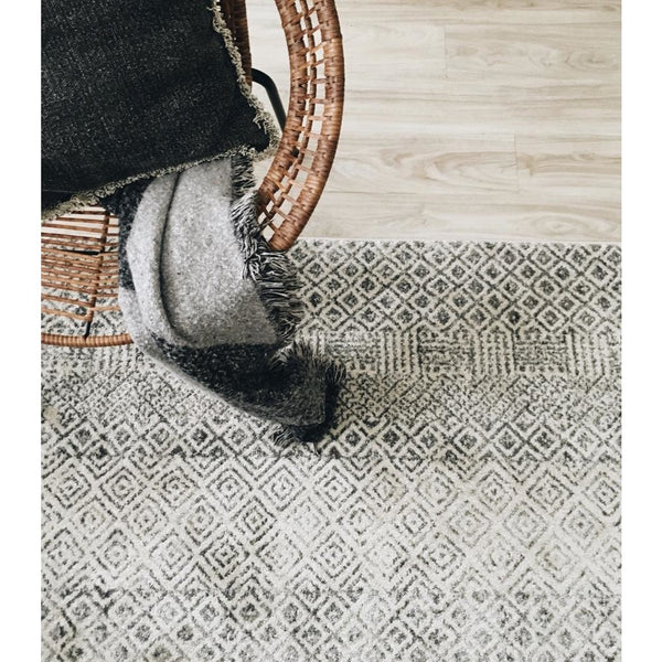 Dacca Transitional Grey Beige Designer Rug - Rugs Of Beauty - 7