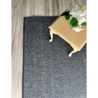 Althea Loop Black Wool Polyester Rug - Rugs Of Beauty - 2