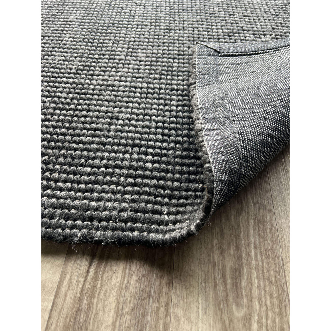 Althea Loop Black Wool Polyester Rug - Rugs Of Beauty - 4