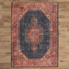Winchester 477 Red Navy Patterned Transitional Rug - Rugs Of Beauty - 3