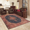 Winchester 477 Red Navy Patterned Transitional Rug - Rugs Of Beauty - 2