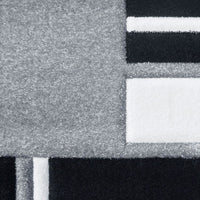 Dover Grey Black Abstract Multi Coloured Border Modern Rug - 5