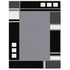 Dover Grey Black Abstract Multi Coloured Border Modern Rug - 1