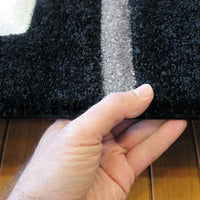 Dover Grey Black Abstract Multi Coloured Border Modern Rug - 6