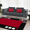 Dover Red Abstract Multi Coloured Border Modern Rug - 5