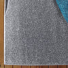 Dover Turquoise Blue Dark Grey Beige Abstract Wave Pattern Light Grey Modern Rug - 2