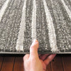 Dover Grey Beige Abstract Lines Modern Rug - 6
