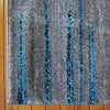 Dover Grey Black Blue Abstract Lines Modern Rug - 2