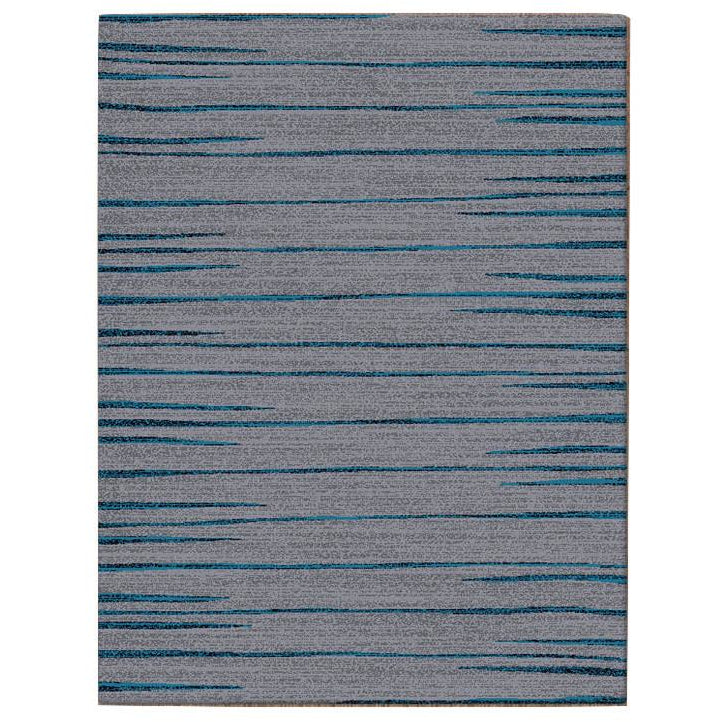 Dover Grey Black Blue Abstract Lines Modern Rug - 1