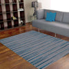 Dover Grey Black Blue Abstract Lines Modern Rug - 5