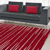 Dover Red White Grey Abstract Lines Modern Rug - 5