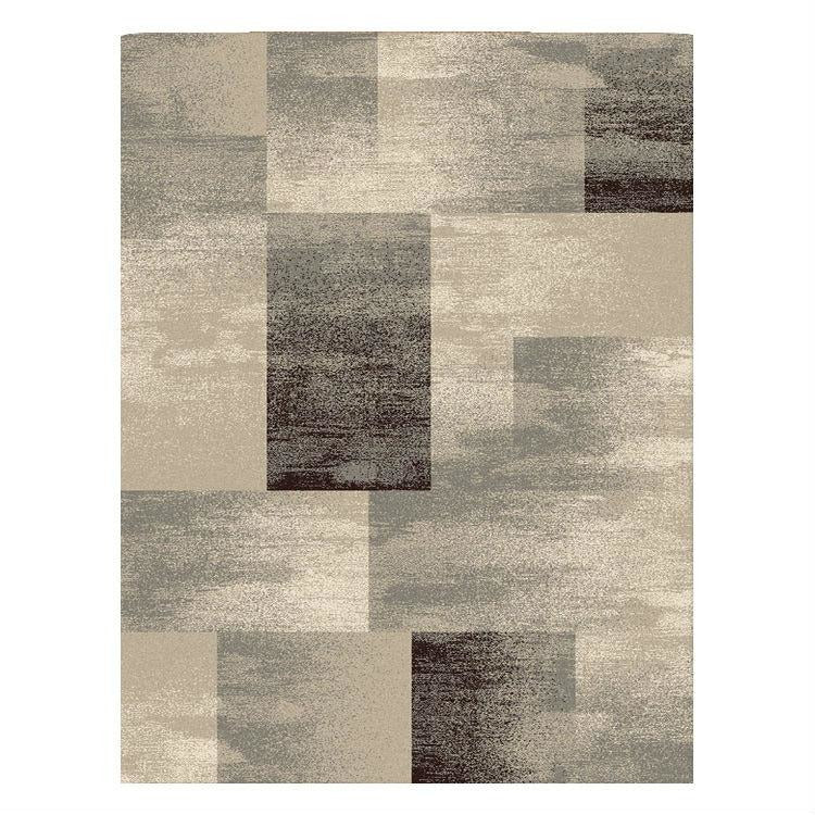 Dover Gold Grey Beige Abstract Patchwork Modern Rug - 1