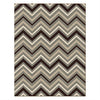 Dover Chevron Pattern Beige Black Grey White Modern Rug - 1