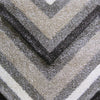 Dover Chevron Pattern Beige Black Grey White Modern Rug - 3