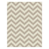 Dover Chevron Pattern Beige Grey White Modern Rug - 1