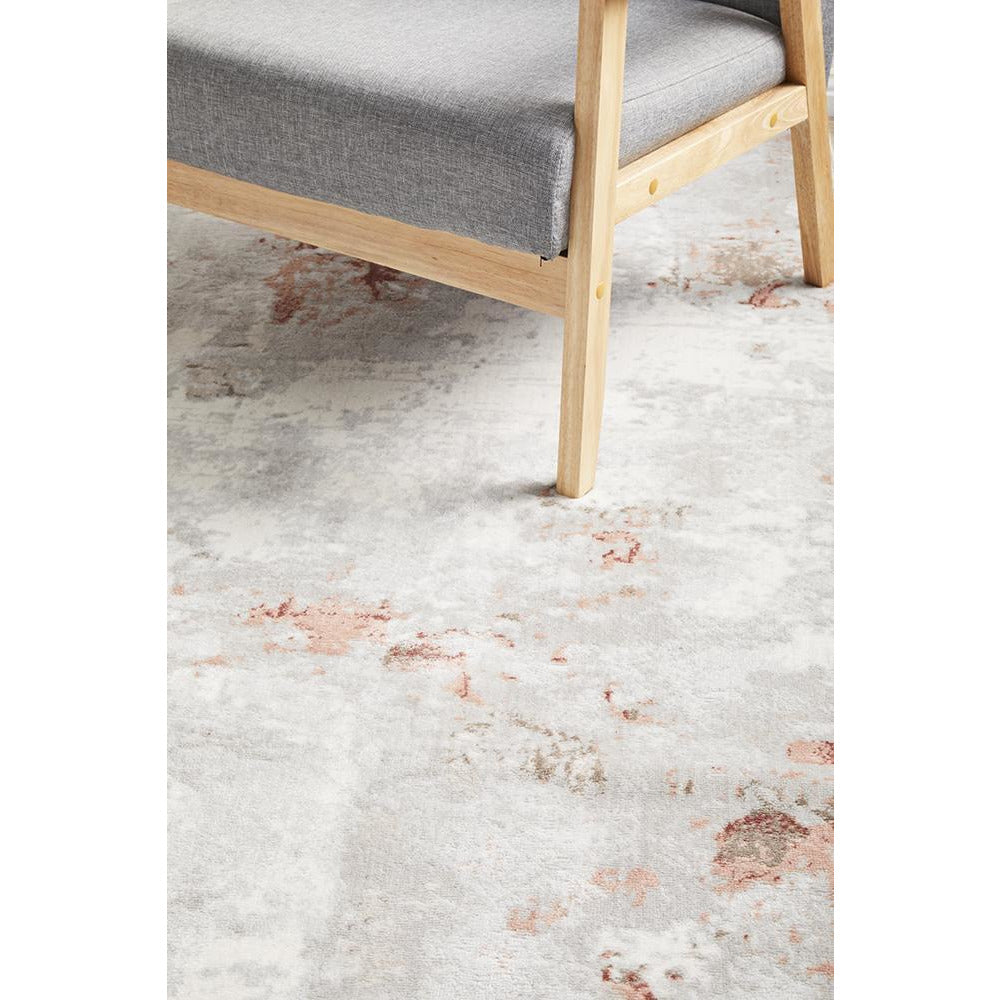 Tomsk 1201 Grey Blush Terracotta Modern Patterned Rug - Rugs Of Beauty - 3