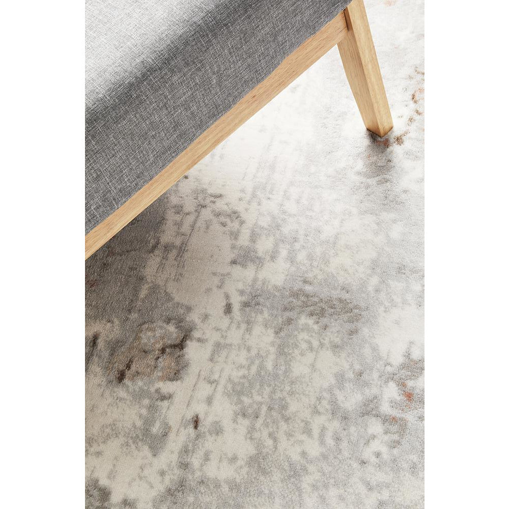 Tomsk 1201 Grey Blush Terracotta Modern Patterned Rug - Rugs Of Beauty - 4