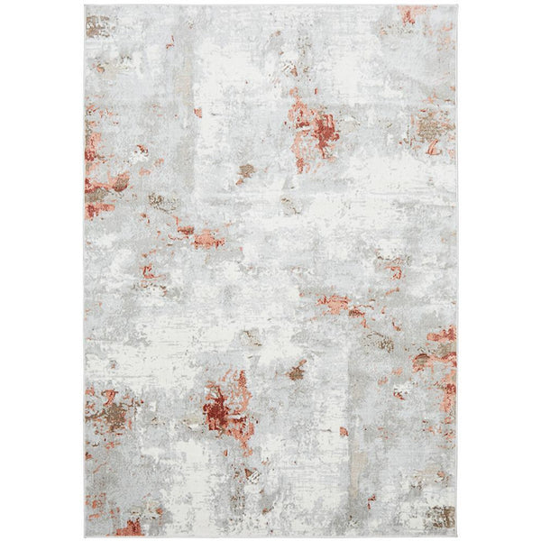 Tomsk 1201 Grey Blush Terracotta Modern Patterned Rug - Rugs Of Beauty - 1