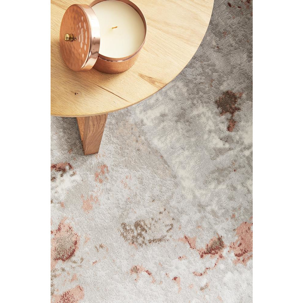 Tomsk 1201 Grey Blush Terracotta Modern Patterned Rug - Rugs Of Beauty - 5