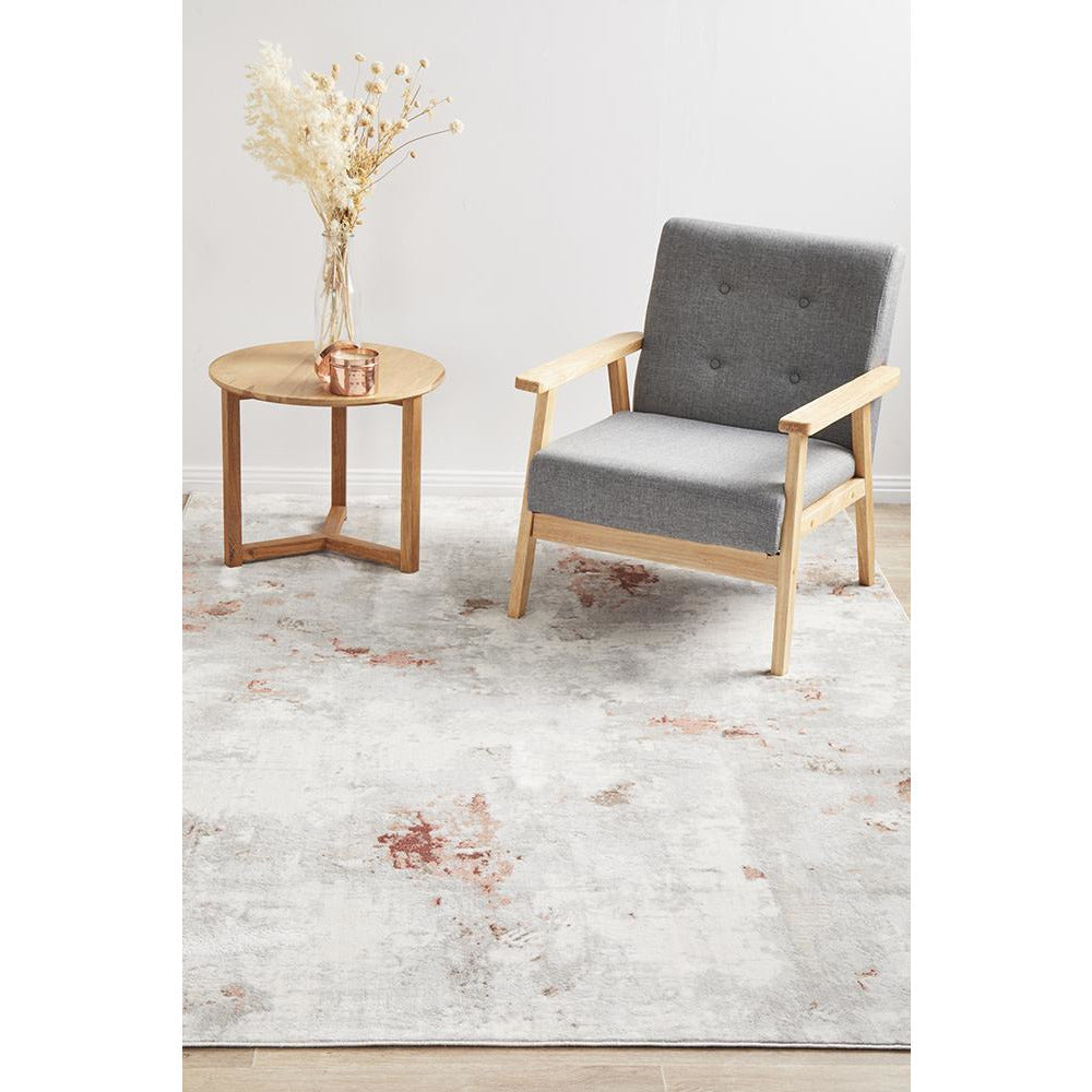 Tomsk 1201 Grey Blush Terracotta Modern Patterned Rug - Rugs Of Beauty - 7