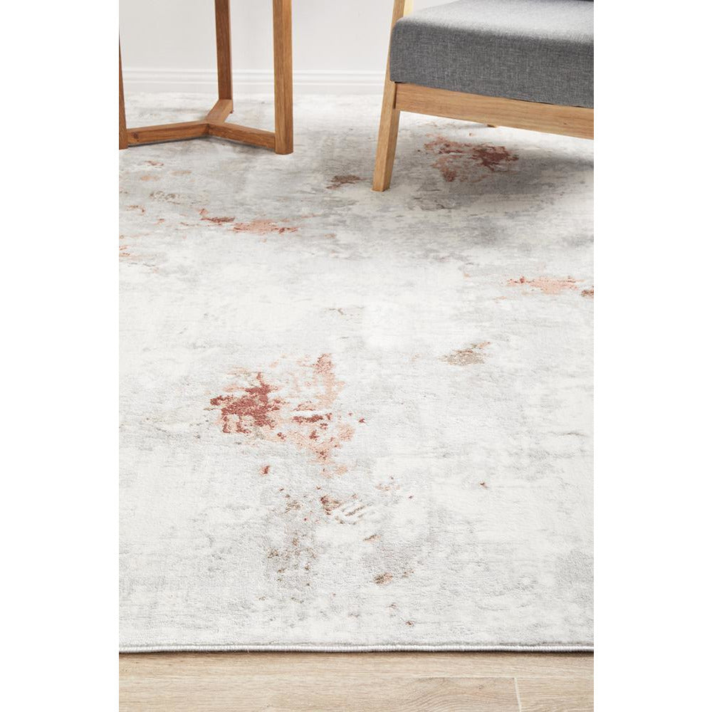 Tomsk 1201 Grey Blush Terracotta Modern Patterned Rug - Rugs Of Beauty - 8