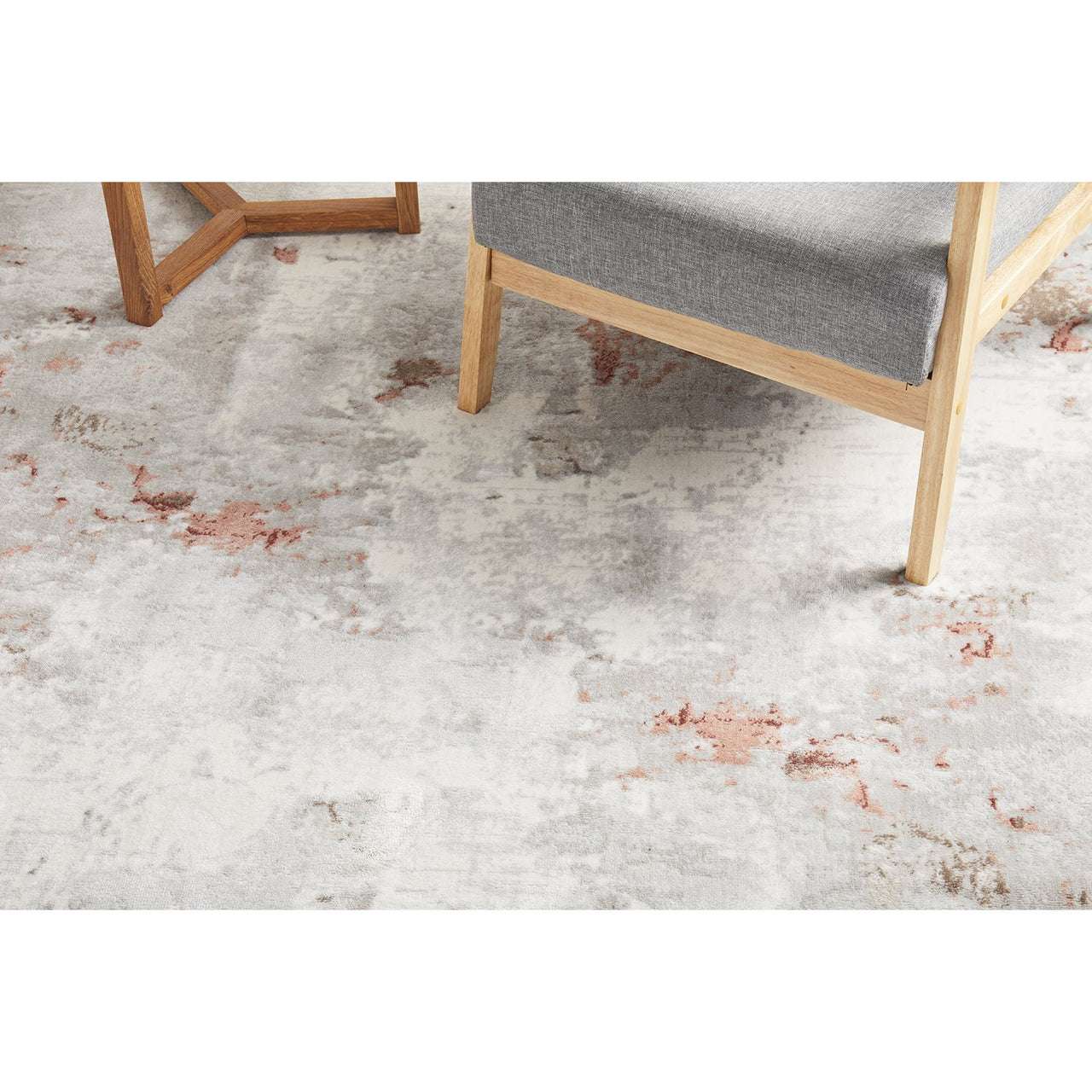 Tomsk 1201 Grey Blush Terracotta Modern Patterned Rug - Rugs Of Beauty - 9