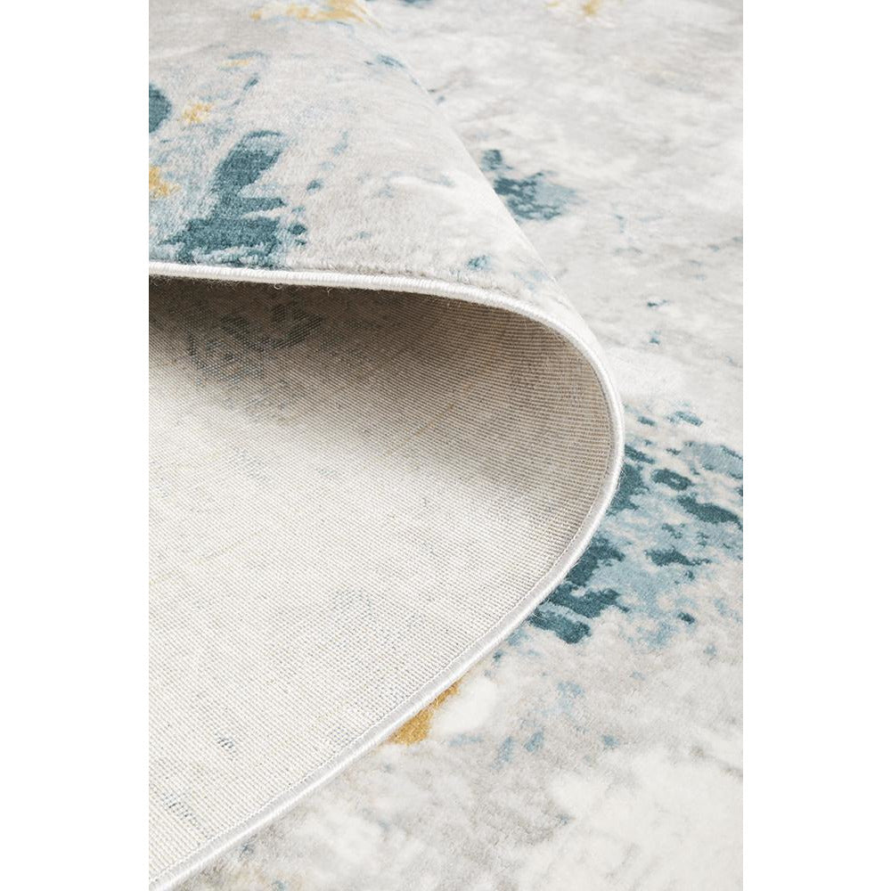 Tomsk 1201 Grey Gold Teal Modern Patterned Rug - Rugs Of Beauty - 11