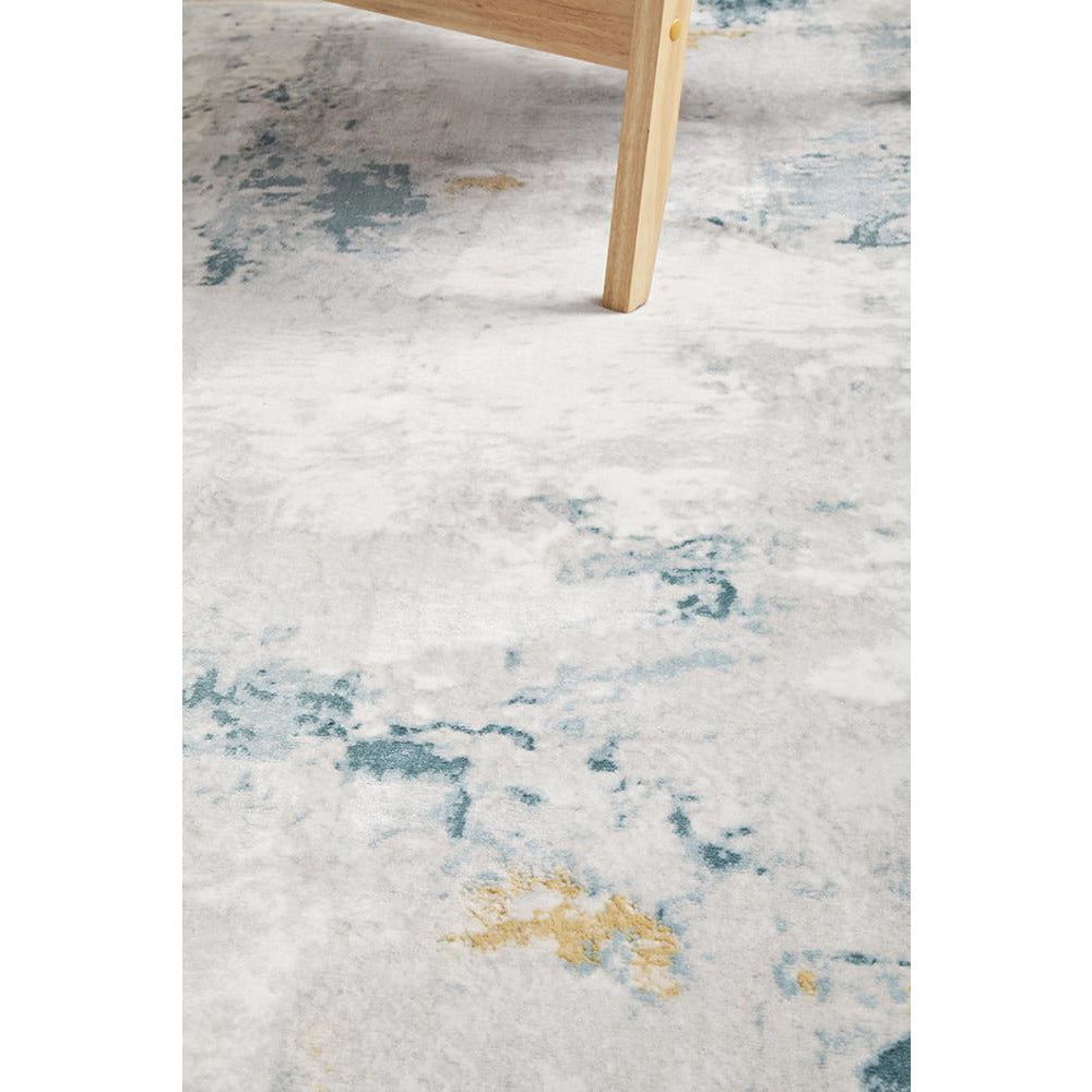 Tomsk 1201 Grey Gold Teal Modern Patterned Rug - Rugs Of Beauty - 5