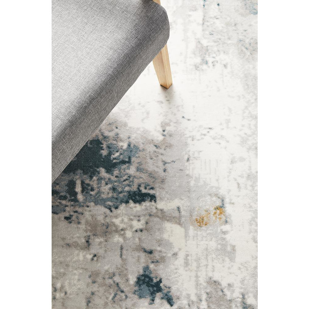 Tomsk 1201 Grey Gold Teal Modern Patterned Rug - Rugs Of Beauty - 7