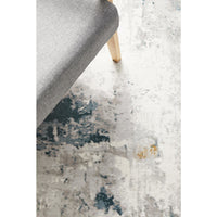 Tomsk 1201 Grey Gold Teal Modern Patterned Rug - Rugs Of Beauty - 7