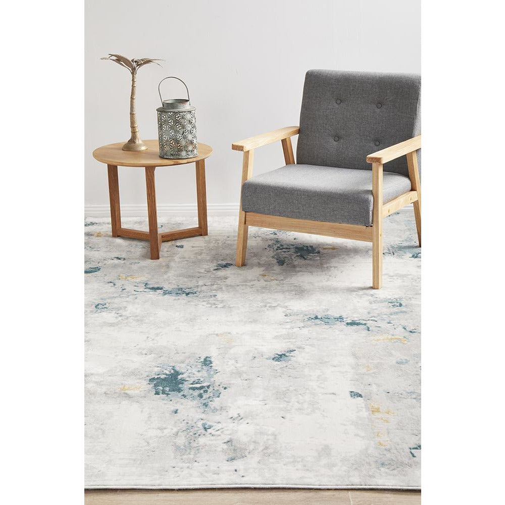 Tomsk 1201 Grey Gold Teal Modern Patterned Rug - Rugs Of Beauty - 8