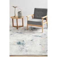 Tomsk 1201 Grey Gold Teal Modern Patterned Rug - Rugs Of Beauty - 8
