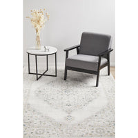 Tomsk 1202 White Grey Yellow Teal Transitional Patterned Rug - Rugs Of Beauty - 3