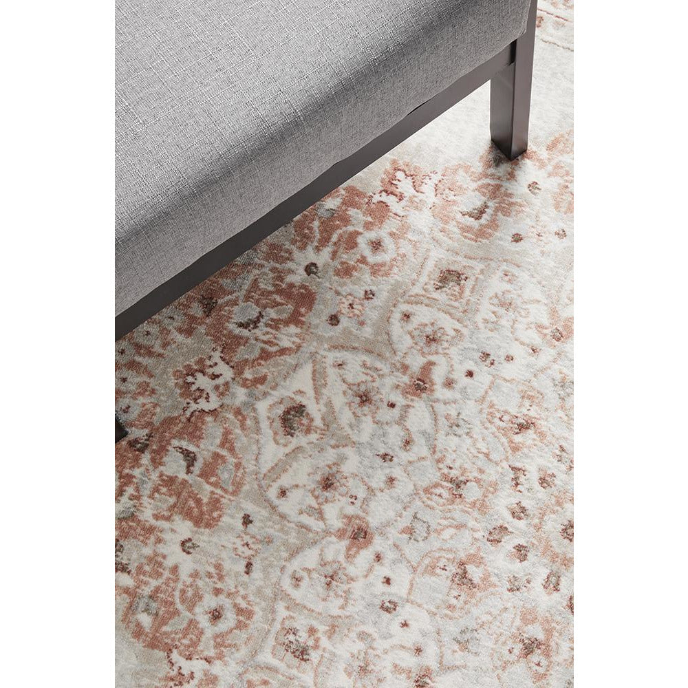 Tomsk 1202 Peach Ivory Transitional Patterned Rug - Rugs Of Beauty - 4