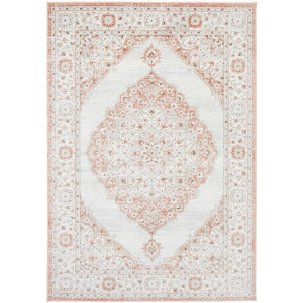 Tomsk 1202 Peach Ivory Transitional Patterned Rug - Rugs Of Beauty - 1