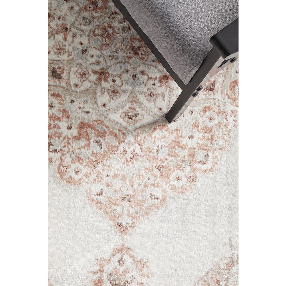 Tomsk 1202 Peach Ivory Transitional Patterned Rug - Rugs Of Beauty - 6