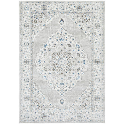 Tomsk 1202 Grey Blue Transitional Patterned Rug - Rugs Of Beauty - 1