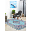 Menhit Blue Multi Coloured Transitional Patterned Rug - Rugs Of Beauty - 3