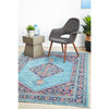 Menhit Blue Multi Coloured Transitional Patterned Rug - Rugs Of Beauty - 2