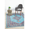 Menhit Blue Multi Coloured Transitional Patterned Rug - Rugs Of Beauty - 4