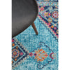 Menhit Blue Multi Coloured Transitional Patterned Rug - Rugs Of Beauty - 5