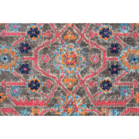 Menhit Grey Transitional Patterned Runner Rug - Rugs Of Beauty - 5