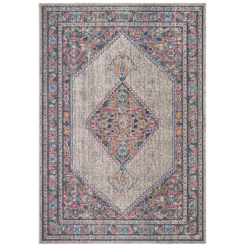 Menhit Grey Transitional Patterned Rug - Rugs Of Beauty - 1