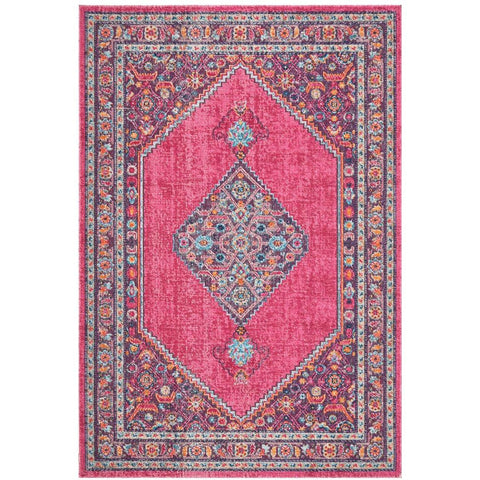 Menhit Pink Transitional Patterned Rug - Rugs Of Beauty - 1