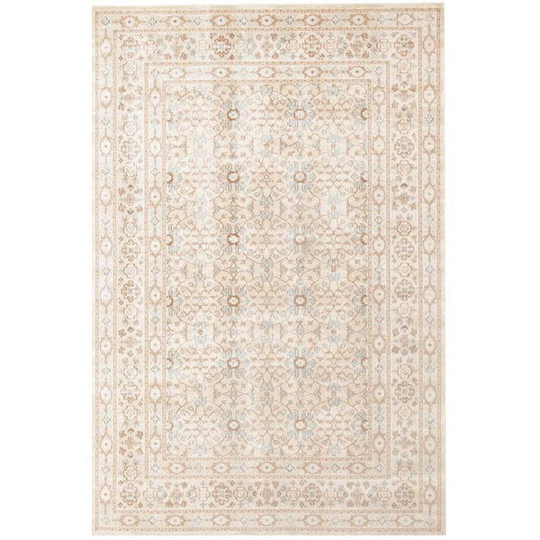 Menhit Bone Beige Transitional Patterned Rug - Rugs Of Beauty - 1