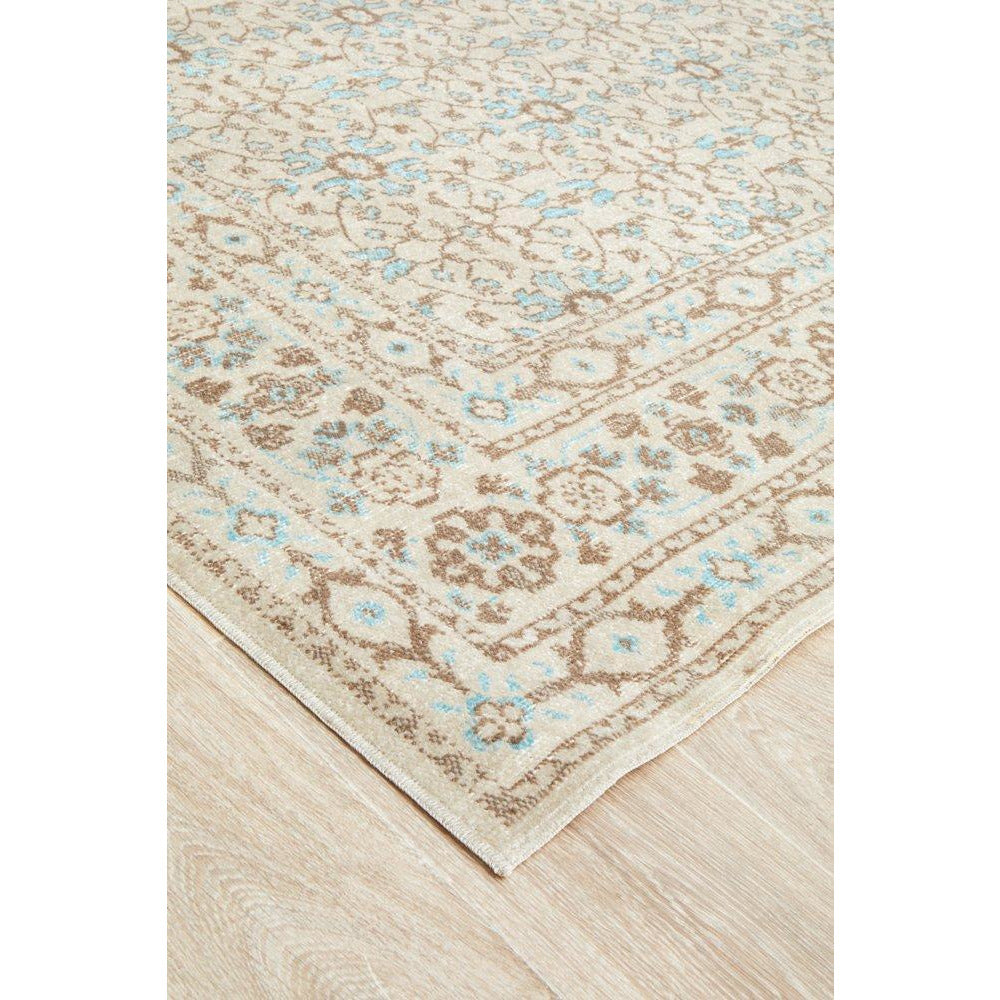 Bone Color Rug Menhit Bone Beige Transitional Patterned Rug – Rugs Of Beauty