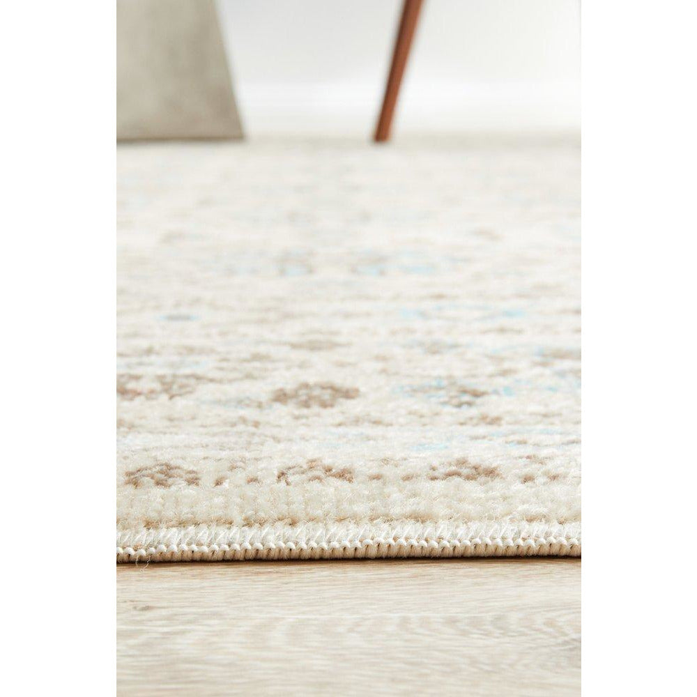 Bone Color Rug Menhit Bone Beige Transitional Patterned Rug – Rugs Of Beauty