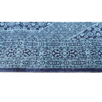 Menhit Blue Transitional Patterned Runner Rug - Rugs Of Beauty - 4