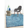 Menhit Blue Transitional Patterned Rug - Rugs Of Beauty - 4